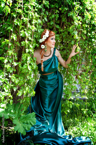 Photo: Antiquity. Portrait of attractive beautiful girl in the image of Antiquity. Portrait of attractive beautiful girl in the image of