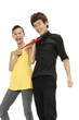 Foto: Portrait of a romantic young couple standing together Portrait of a romantic young couple standing together