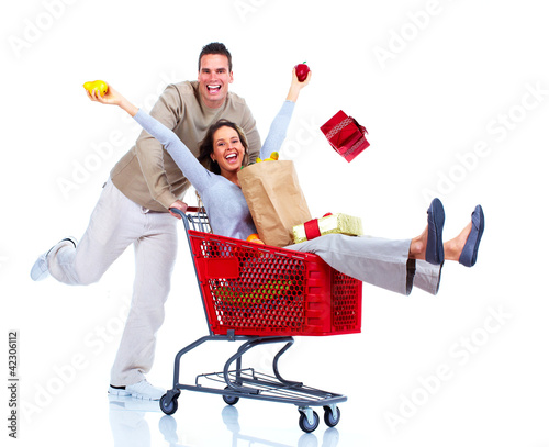 Photo: Shopping couple. Shopping couple.
