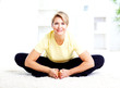 Senior woman doing yoga.