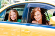 Photo: Two women in a taxi Two women in a taxi