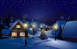 Vector of winter landscape.