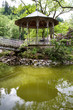 old pavilion at lake