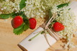 Foto: Elderflower herb table decorations Elderflower herb table decorations