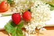 Foto: Elderflower herb table decorations Elderflower herb table decorations