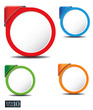 Empty bussiness label/sticker vector set