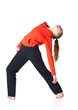 Woman is an acrobat