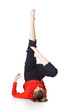 Woman is an acrobat
