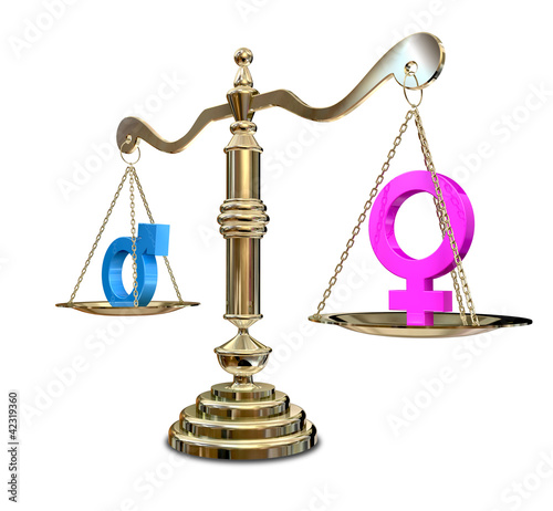 Illustration: Gender Inequality Balancing Scale Gender Inequality Balancing Scale