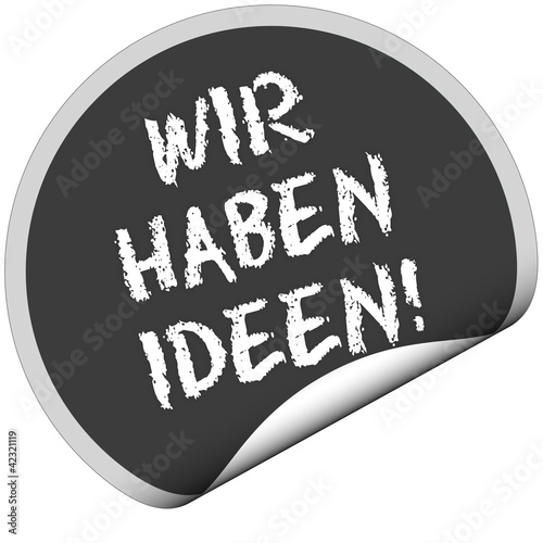 Illustration: TF-Sticker rund curl unten WIR HABEN IDEEN! TF-Sticker rund curl unten WIR HABEN IDEEN!