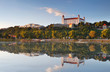 Photo: Bratislava castle with reflection in river Danube - Slovakia Bratislava castle with reflection in river Danube - Slovakia