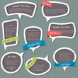 Speech bubbles in vintage style