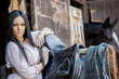 Girl in the stable