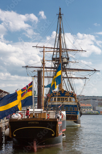 Photo: Frigate in harbor of Goteborg, Sweden Frigate in harbor of Goteborg, Sweden