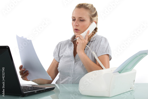 Photo: Secretary questioning the validity of a fax Secretary questioning the validity of a fax