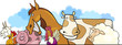 Cartoon Farm animals design
