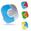 puzzle icon set