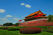 China's flag construction Tiananmen Gate