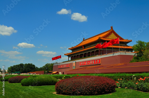 Photo: China's flag construction Tiananmen Gate China's flag construction Tiananmen Gate