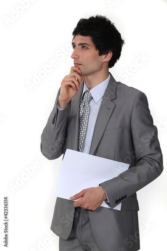 Photo: Thoughtful businessman Thoughtful businessman