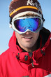 young man skiing