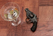 Cocktail and gun