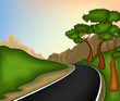 Vektor: Road to the countryside.nature background Road to the countryside.nature background