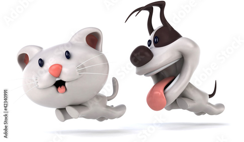 Illustration: Cat and dog Cat and dog