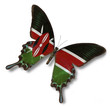 Kenya flag on butterfly