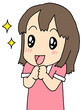 おめめキラキラ女性