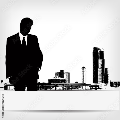 Vector: abstract businessman silhouette background abstract businessman silhouette background