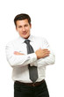 senior full length businessman isolated on white background