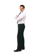 senior full length businessman isolated on white background