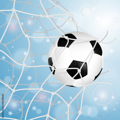 Vektor: Soccer Ball in Net Soccer Ball in Net