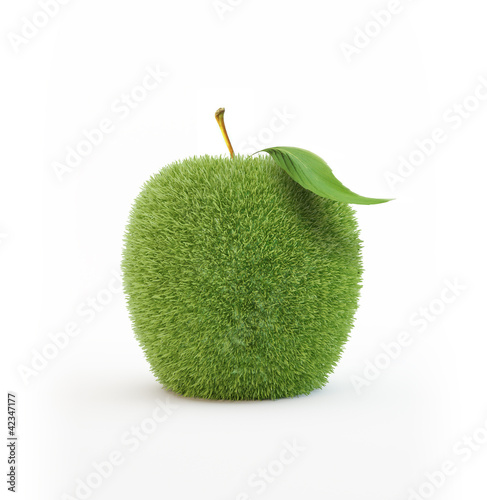 Illustration: Grass covered apple Grass covered apple