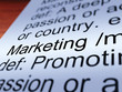 Marketing Definition Closeup Showing Promotion