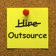 Outsource Note Showing Subcontracting Suppliers And Freelance
