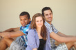 Friends smiling at camera