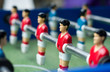 Red table soccer players