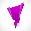 Origami triangle style speech Banner