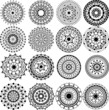 Vektor: A set of beautiful mandalas and lace circles A set of beautiful mandalas and lace circles