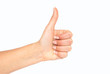 Photo: Beautiful woman hands with french manicure with OK signal Beautiful woman hands with french manicure with OK signal