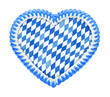 Lebkuchenherz Weiß-blau