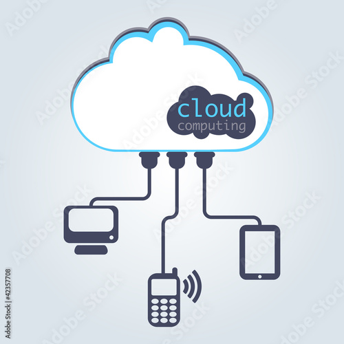 Vector: cloud Computing background cloud Computing background