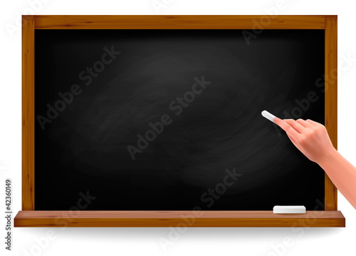 Vector: Hand writing on a blackboard. Vector Hand writing on a blackboard. Vector