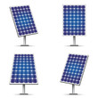 Solar panels isolated on white background.