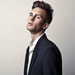 Elegant young handsome man.