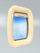 Photo: Airplane window. Airplane window.