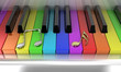 Illustration: The rainbow piano The rainbow piano