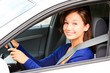 Happy female driver